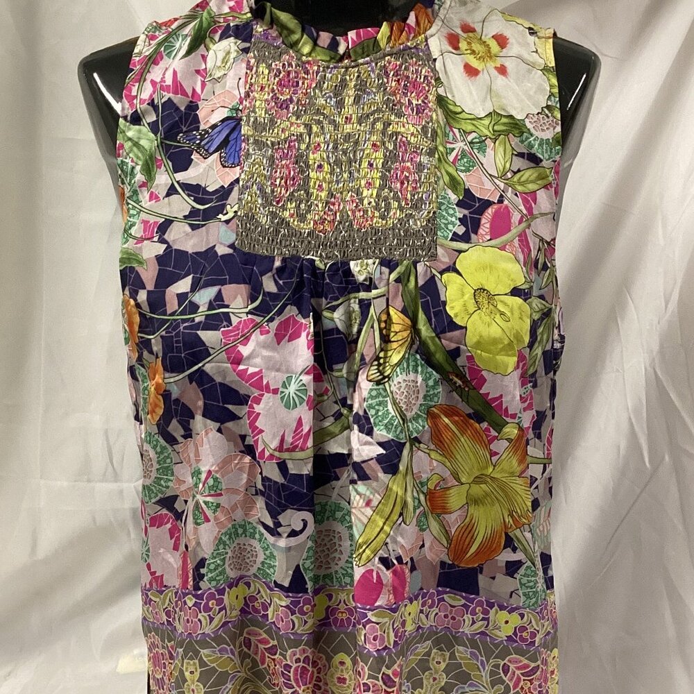 Johnny Was Multicolor Sleeveless Blouse Size S (Previously Owned-Good Condition)